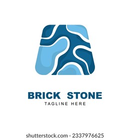 brick stone logo vector icon illustration design