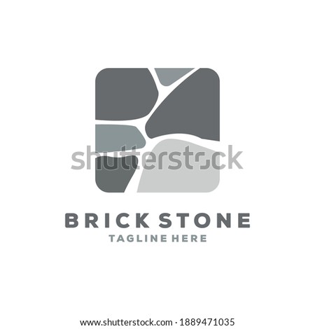 brick stone logo vector icon illustration design