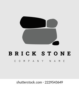 the brick stone logo vector illustration design