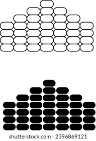 brick stone wall house icon