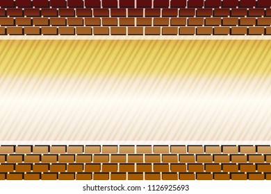 Brick and stripe, background material wallpaper, copy space, title space, message space,