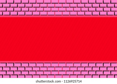 Brick and stripe, background material wallpaper, copy space, title space, message space,