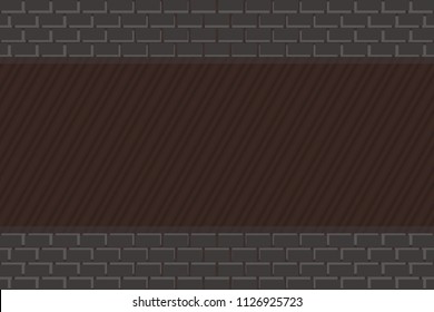 Brick and stripe, background material wallpaper, copy space, title space, message space,