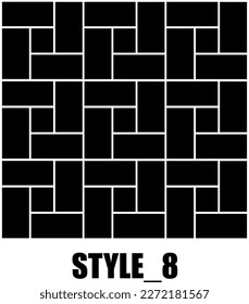 brick style build black pavement