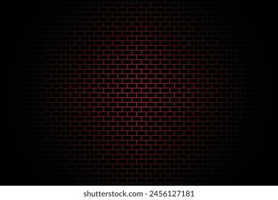 Brick texture background. Dark pattern. Vector illustration.