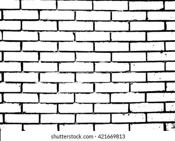 Vector Monochrome Grunge Background. Illustration Of Brick Wall Texture.  Grunge Distress Sketch Stamp Overlay Effect. Eps. Royalty Free SVG,  Cliparts, Vectors, And Stock Illustration. Image 127307140.