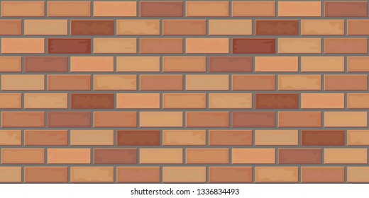 Brick texture. Laying of stone blocks. Seamless pattern. Vector illustration.
