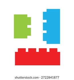 Brick toy icon Vector Image