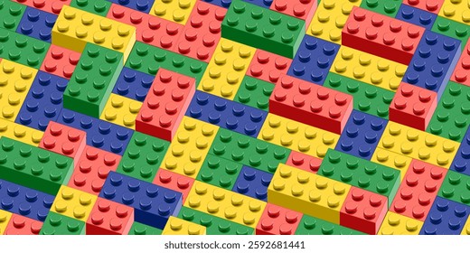 Brick toys block vector background