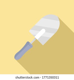 Brick Trowel Icon. Flache Illustration von Ziegelsteinen, Vektorsymbol für Webdesign