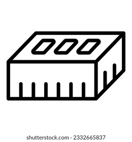 Brick trowel icon outline vector. Wall worker. Mortar construction