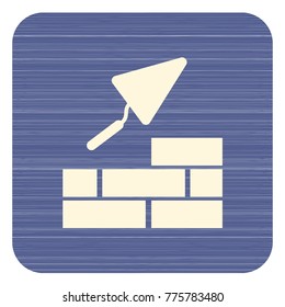 Brick with Trowel Symbol. Vector illustration