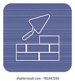 Brick with Trowel Symbol. Vector illustration