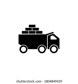 brick truck vector design template illustration