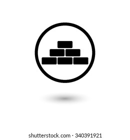brick - vector icon with shadow
