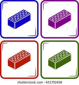 Brick vector icon for web and mobile