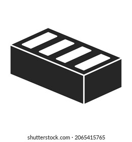 Brick vector icon.Black vector icon isolated on white background brick.