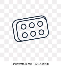Brick vector outline icon isolated on transparent background, high quality linear Brick transparency concept can be used web and mobile