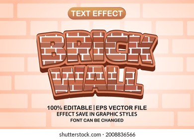 brick wall 3d editable text effect