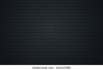 brick wall abstract background. black brick wall vector