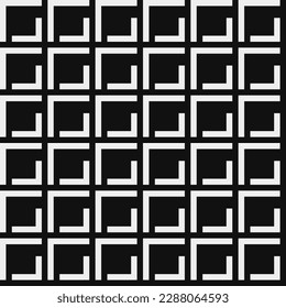 Brick wall abstract seamless fashion trend pattern fabric textures, black and white pattern, pixel art vector monochrome illustration. Design for web and mobile app.