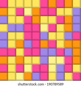 Brick wall. Abstract vector texture with geometric shape, square. Seamless pattern.