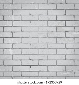 Brick wall background of gray color. Vector eps-10 with transparency. 