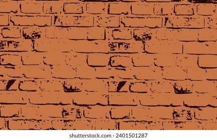Fondo de pared de ladrillo. tapiz de pared de estilo grunge. Ilustración del vector