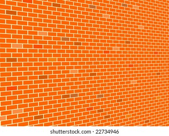 fondo de pared de ladrillo con ilustración perspectiva