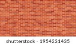 Brick wall. Brick background. Red and brown texture. Old brickwork. Pattern of building with stone and concrete. Vintage tile for house. Masonry and cement for new construction of exterior. Vector.