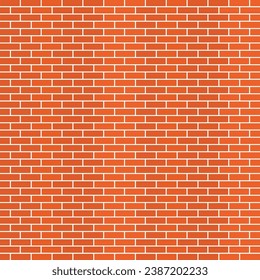 Brick wall. Brick background. Red and brown texture. Old brickwork. Pattern of building with stone and concrete. Vintage tile for house. Vector illustration