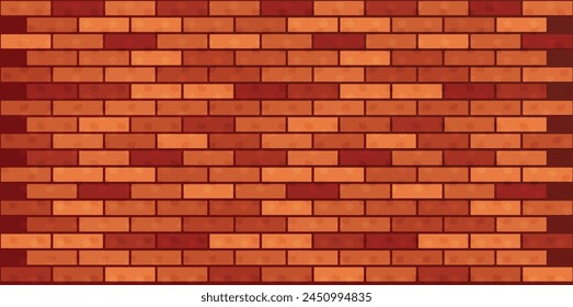 Brick wall background. Red and brown brick wall seamless pattern for continuous replicate.