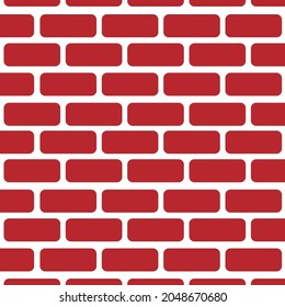 Brick wall background red vector