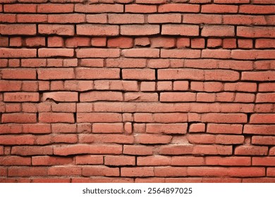 Brick wall background. Brick wall background texture. Background of old vintage brick wall. Red old brick wall texture background.