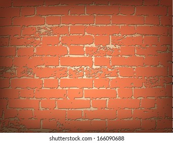 Brick Wall Background. Vector