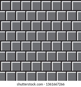 Brick wall background vector illustration in pixel art. Old school style Game background.