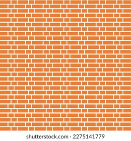 Diseño plano de ilustración vectorial de fondo de pared de ladrillo