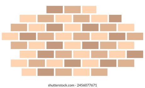 Brick wall background vector illustration, brickwork of construction, brick block wall designed in architecture style, Wall of bricks