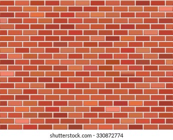 Brick wall background, vector illustration