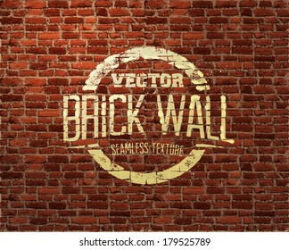 Brick wall background vector pattern