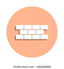 Brick-Wand-Abzeichen-Symbol. Einfache Bildyph, flache Vektorillustration von Ingenieursymbolen für i und ux, Website oder mobile Applikationen