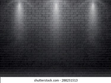 negro de pared de ladrillo