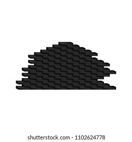 Brick wall in black design