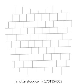 brick wall black and white vector