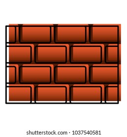 brick wall blocks construction concret image vector illustration