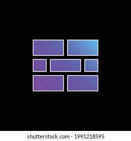 Brick Wall blue gradient vector icon