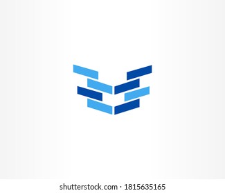 Muro de ladrillo en azul para diseños de iconos, logotipos e identidad