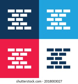Mindest-Icon-Set für die Farbe Brillenwand blau und rot