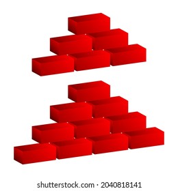 Ladrillo, pared de ladrillo, ilustración vectorial de ladrillo para la construcción, temas de construcción