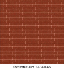 
Brick wall of bricks. Grunge brown background. Vector illustration.